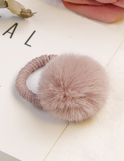 Lovely Pink Fuzzy Ball Decorated Child Hair Band(1pc)