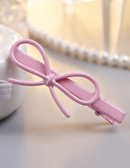 Lovely Pink Bowknot Shape Design Child Hairpin