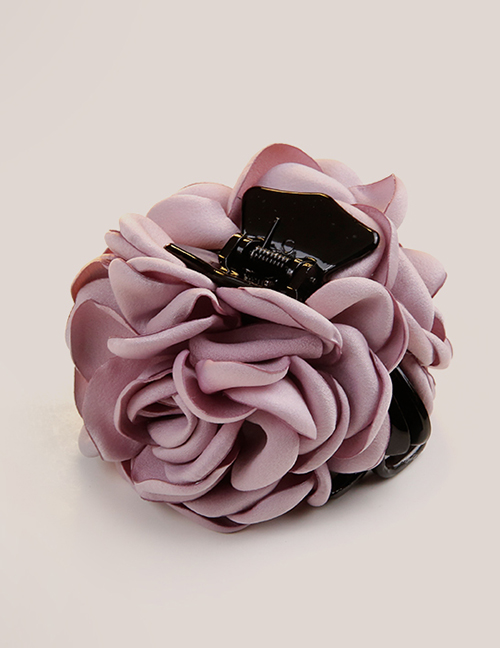 Fashion Light Purple Flower Shape Decorated Hair Clip