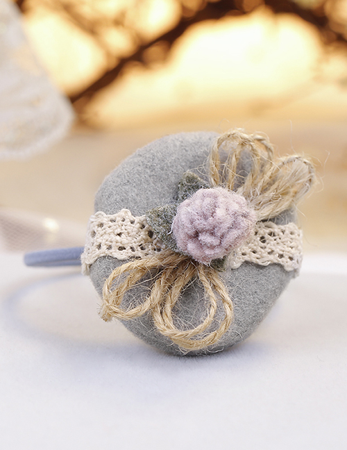 Lovely Gray Flowers Decorated Child Hair Band