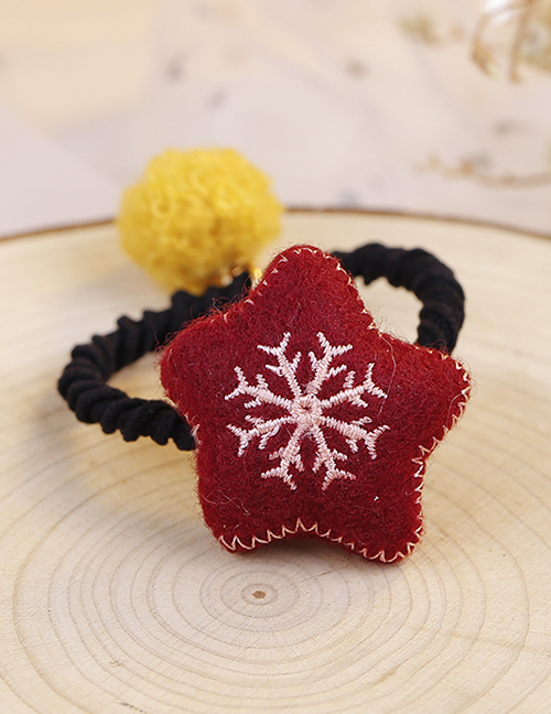 Lovely Claret Red Snowflake Pattern Decorated Hair Band