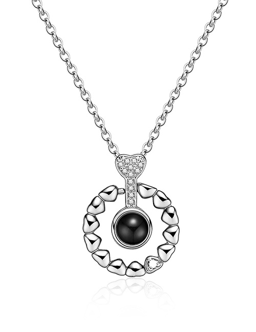 Fashion Silver Color Round Shape Pendant Decorated Necklace