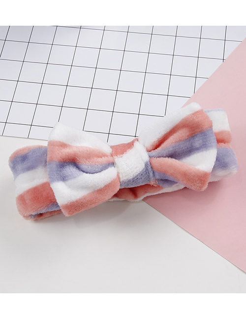 Fashion Multi-color Stripe Pattern Decorated Bowknot Hairband