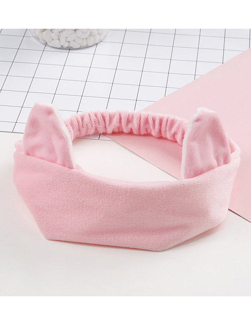 Fashion Pink Cat Shape Design Pure Color Hairband
