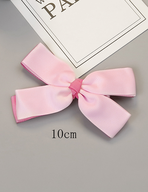 Fashion Pink Bowknot Shape Decorated Pure Colror Hair Clip