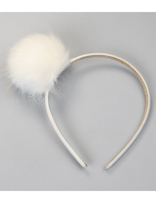 Fashion White Pure Color Decorated Hair Hoop