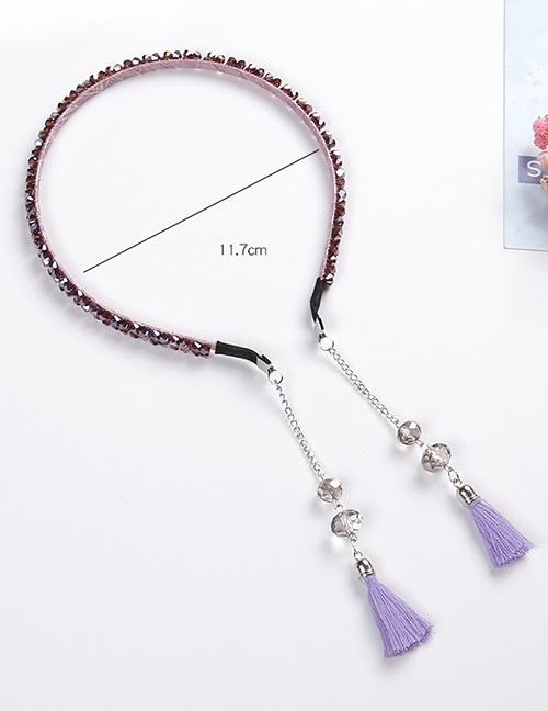 Fashion Purple Tassel Decorated Hair Hoop