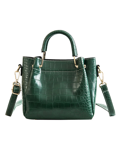 Fashion Green Pure Color Design Square Shape Bag(2pcs)