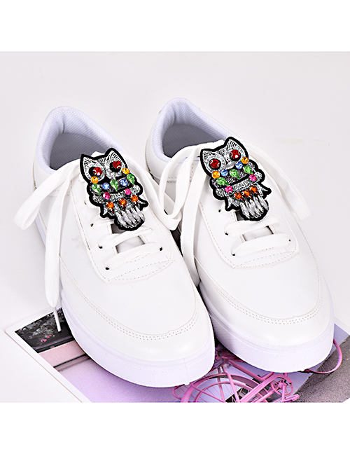 Fashion Multi-color Owl Shape Decorated Shoe Buckle