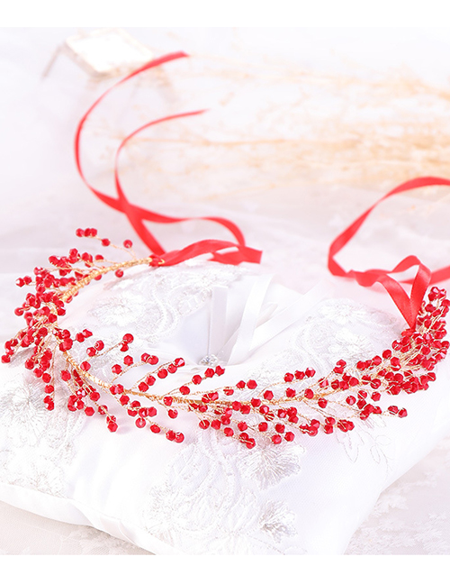 Fashion Red Full Diamond Decorated Hair Accessories