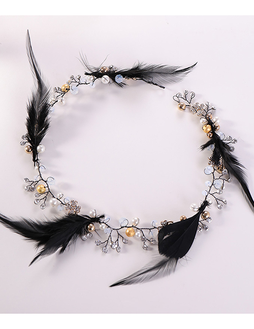Fashion Black Feather Decorated Hair Accessories