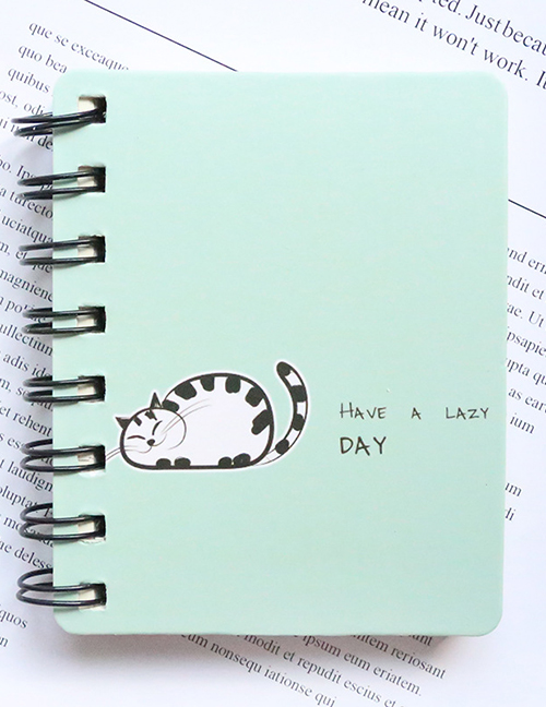 Fashion Blue Cat Pattern Decorated Notebook(100 Sheets)