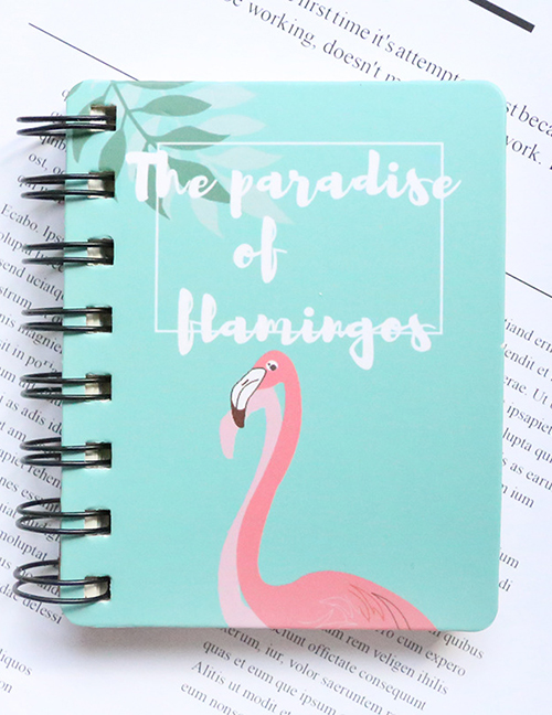 Fashion Blue Flamingo Pattern Decorated Notebook(100 Sheets)