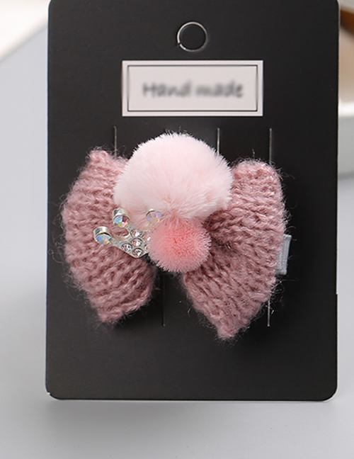 Fashion Pink Bowknot Shape Decorated Hair Clip