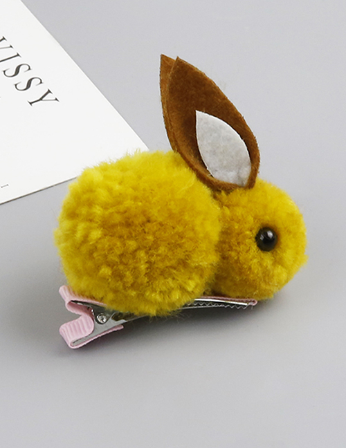 Fashion Yellow Rabbit Shape Decorated Hair Clip