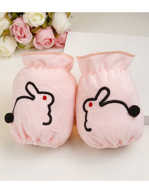 Fashion Light Pink Rabbit Pattern Decorated Sleeve For Child