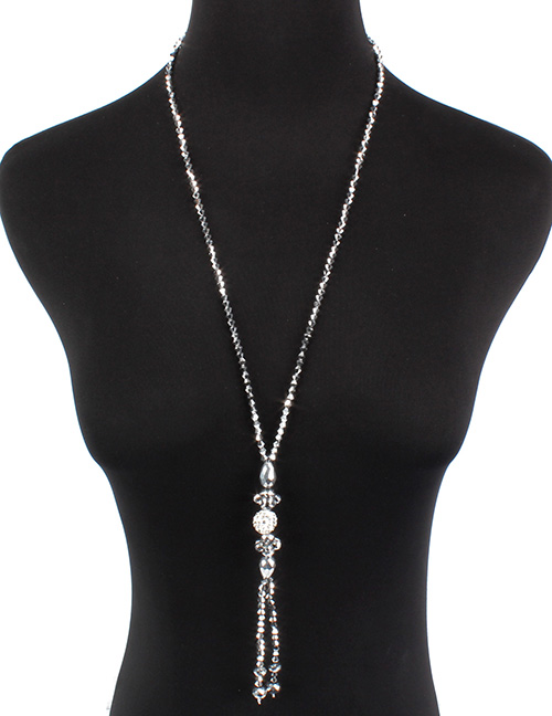 Fashion Silver Color Bead Decorated Necklace