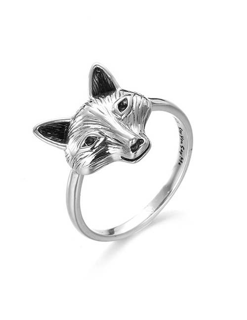 Fashion Silver Color Fox Shape Decorated Ring