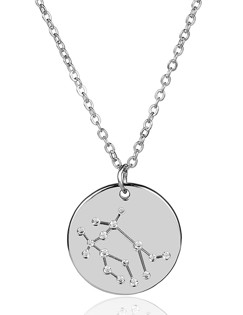 Fashion Silver Color Gemini Shape Decorated Necklace