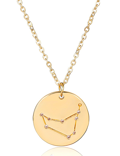 Fashion Gold Color Capricorn Shape Decorated Necklace