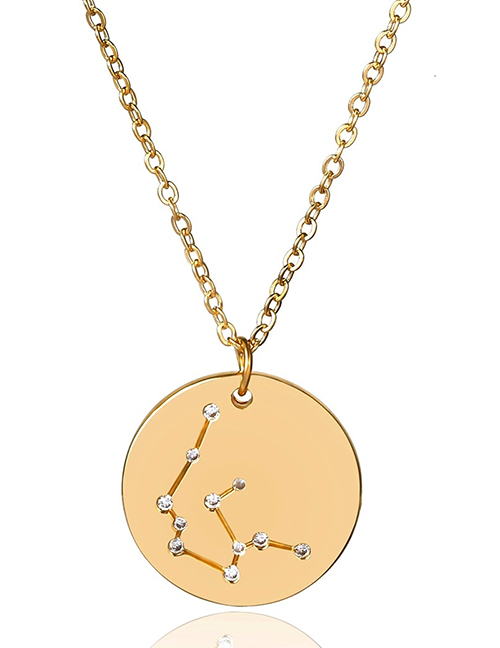 Fashion Gold Color Aquarius Shape Decorated Necklace