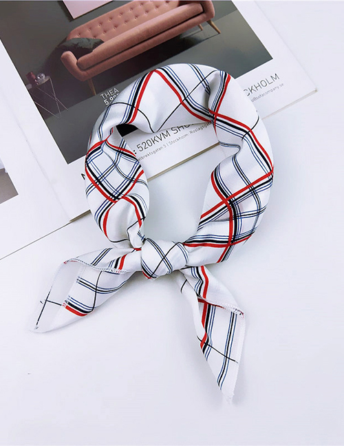 Fashion White Lines Pattern Decorated Scarf