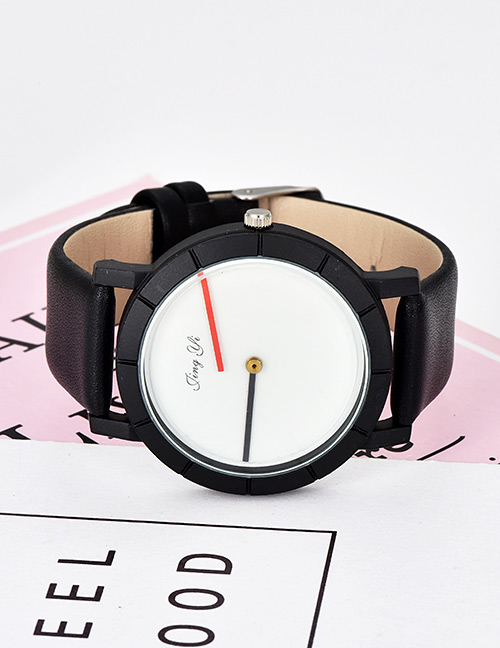 Fashion White Pure Color Decorated Simple Watch