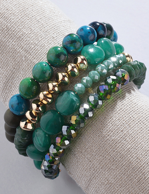 Fashion Green Multi-layer Design Bracelet