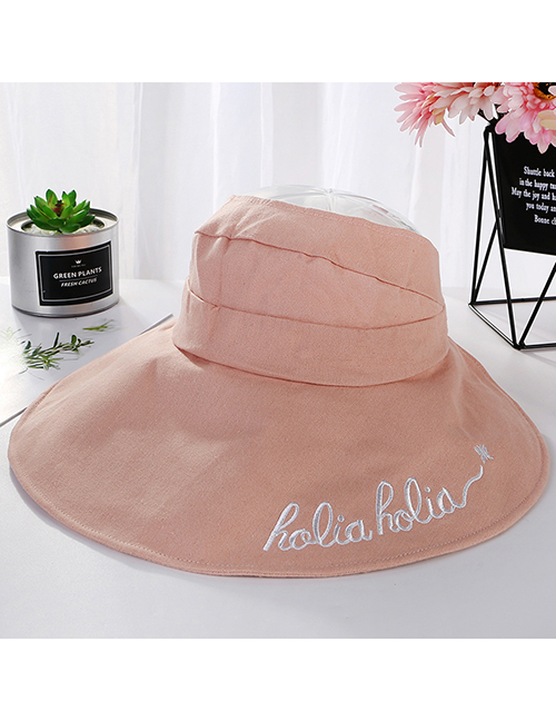 Fashion Pink Letter Pattern Decorated Sunshade Hat