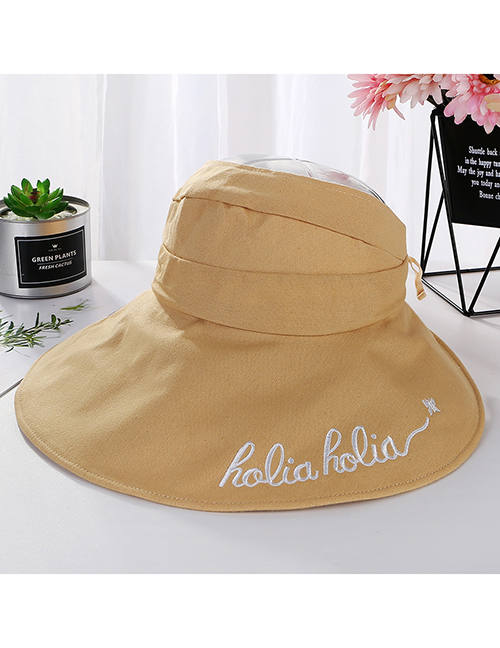 Fashion Yellow Letter Pattern Decorated Sunshade Hat