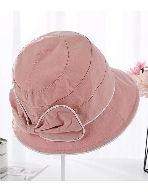 Fashion Pink Bowknot Shape Decorated Sunshade Hat