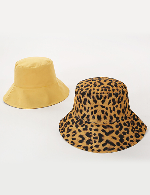 Fashion Yellow Leopard Pattern Decorated Sunshade Hat