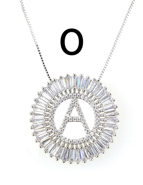 Simple Silver Color Letter O Shape Decorated Necklace