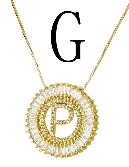 Simple Gold Color Letter G Shape Decorated Necklace
