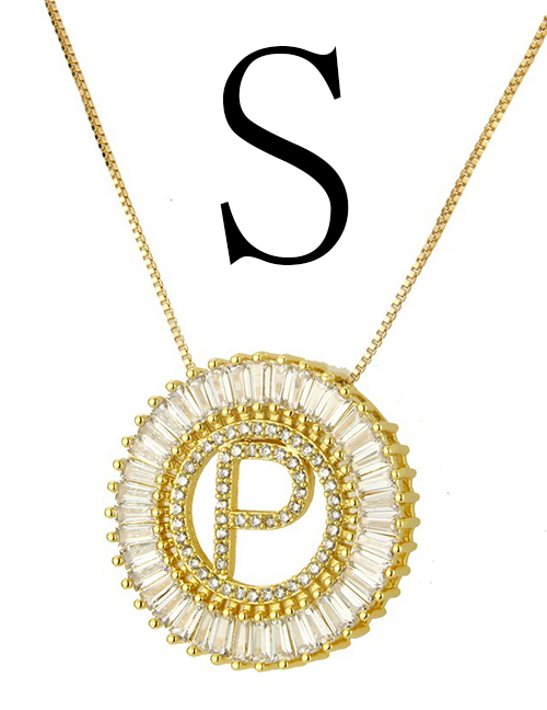 Simple Gold Color Letter S Shape Decorated Necklace