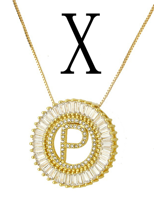 Simple Gold Color Letter X Shape Decorated Necklace