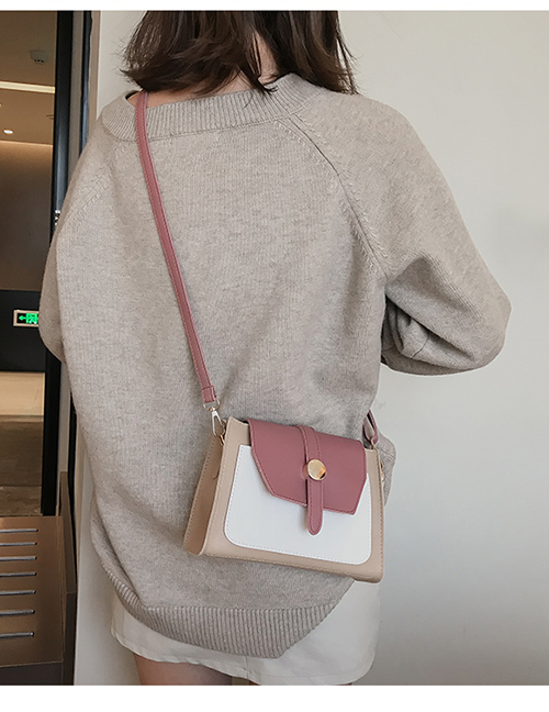Fashion Pink Color Matching Decorated Shoulder Bag