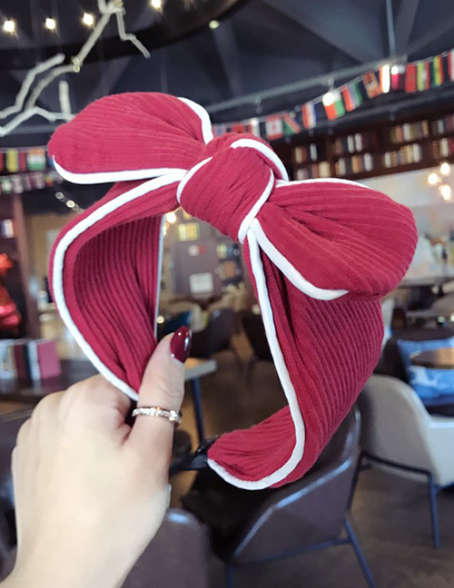 Fashion Red Bowknot Shape Decorated Hair Hoop
