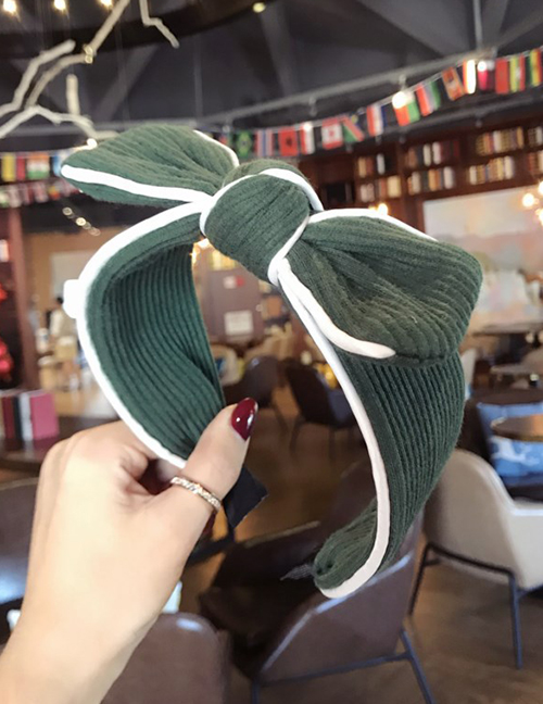 Fashion Green Bowknot Shape Decorated Hair Hoop