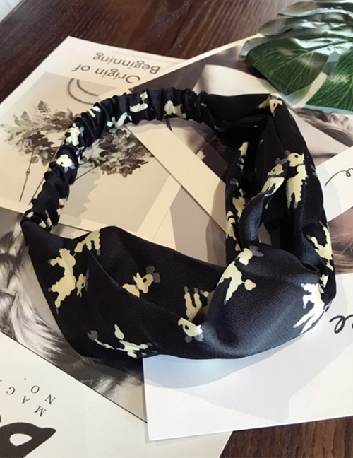 Fashion Black Dog Pattern Decorated Headband