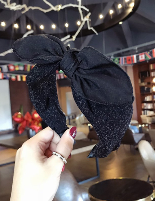 Fashion Black Bowknot Shape Decorated Hair Hoop