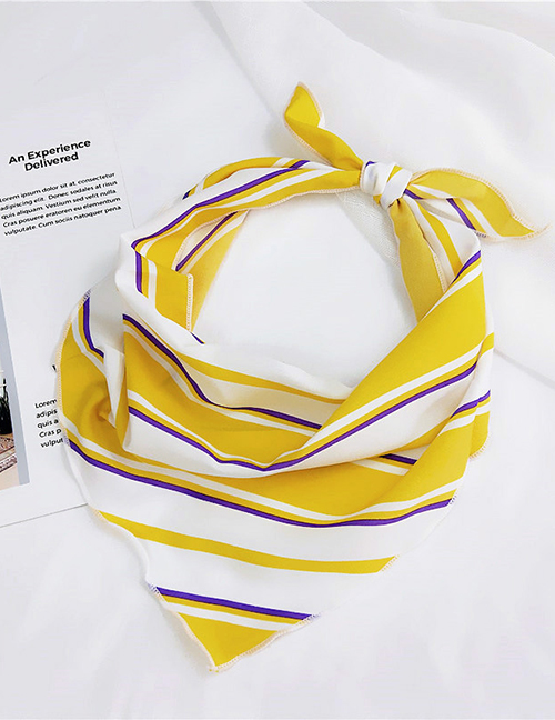 Lovely Yellow Stripe Pattern Design Simple Scarf