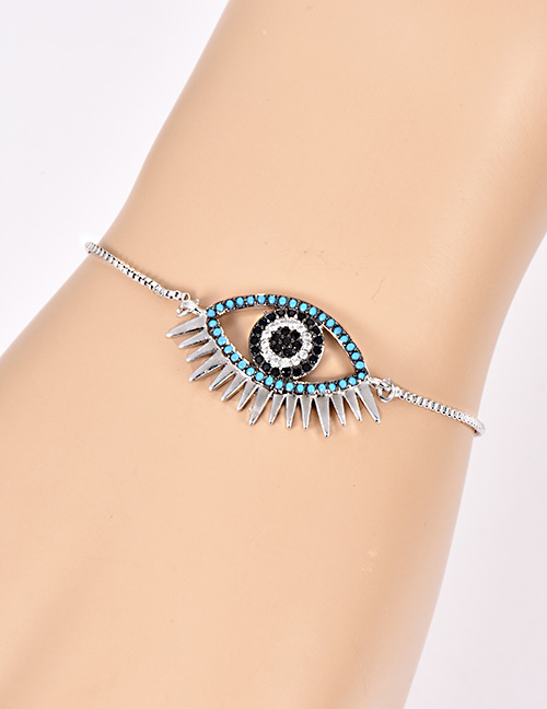 Fashion Silver Color Eye Shape Decorated Simple Bracelet