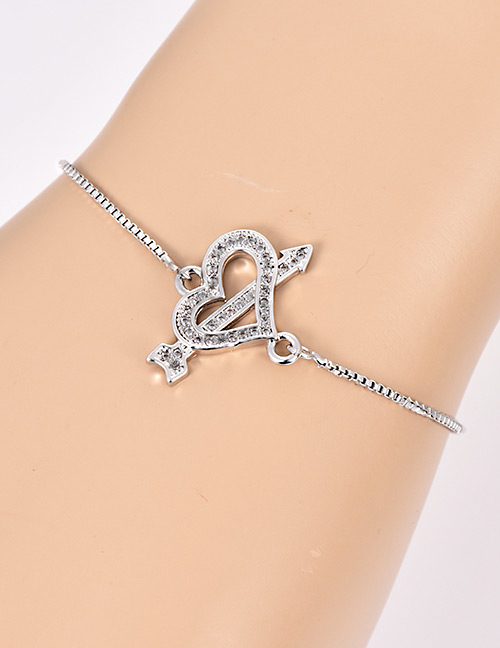Fashion Silver Color Arrow&heart Shape Decorated Bracelet