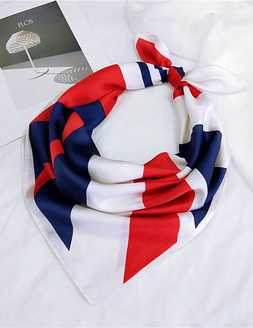 Fashion Navy+red Color Matching Decorated Scarf