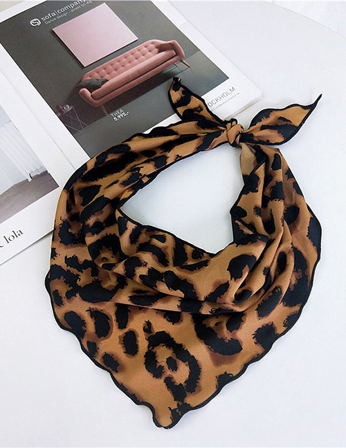 Fashion Yellow Leopard Pattern Decorated Scarf