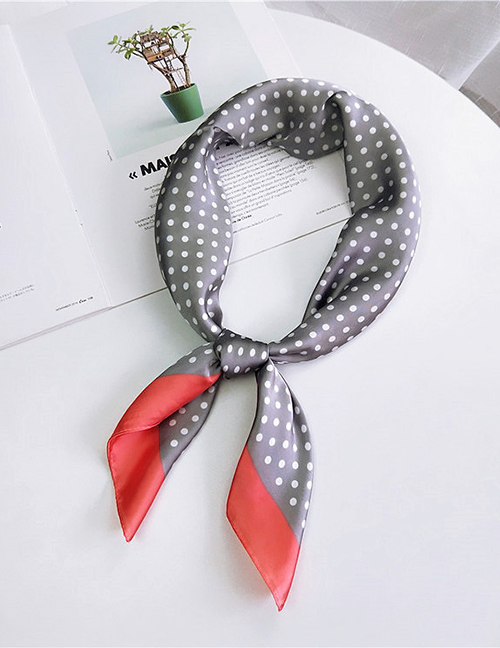 Fashion Plum Red Dots Pattern Decorated Scarf
