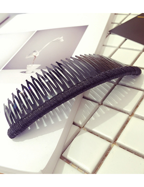 Elegant Black Gear Shape Design Simple Hair Comb