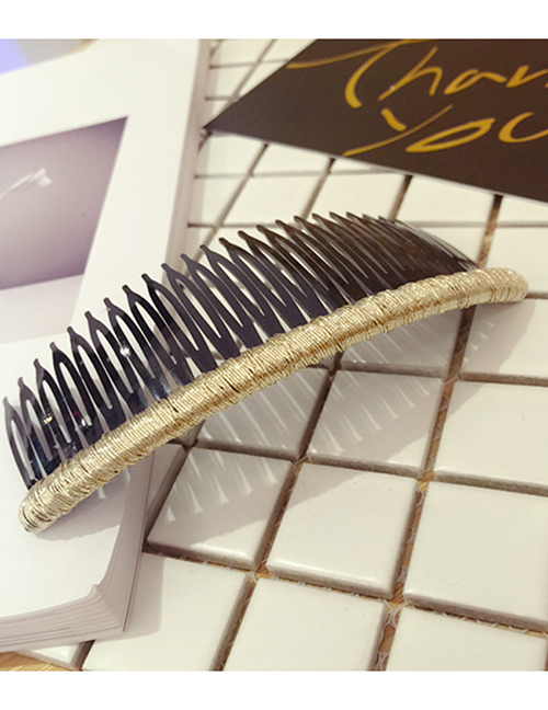 Elegant Gold Color Gear Shape Design Simple Hair Comb