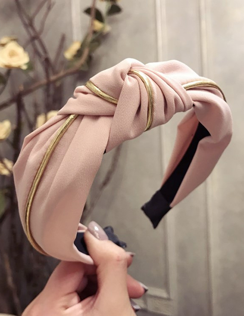 Elegant Pink Knot Shape Design Pure Color Hair Hoop